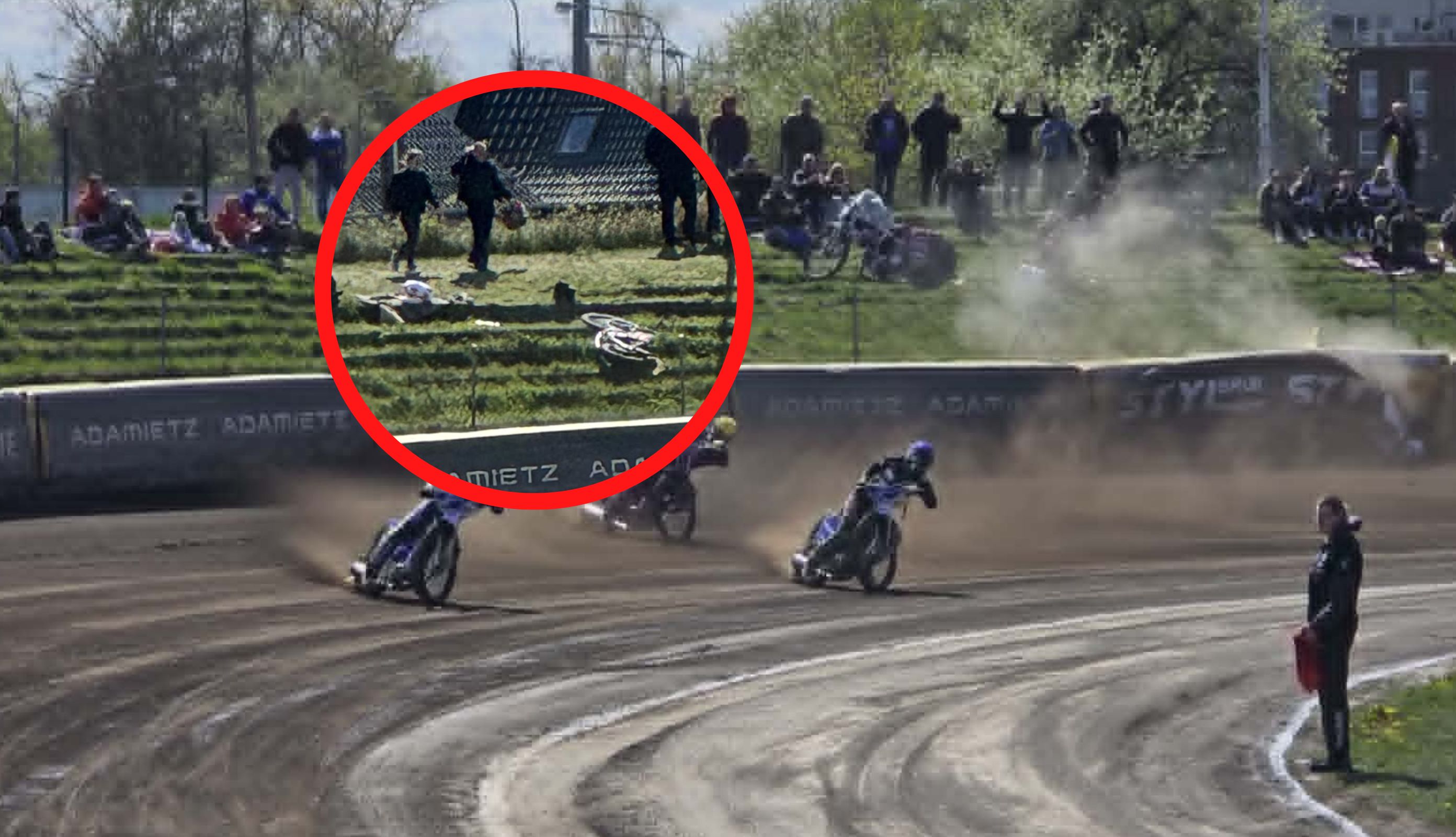 "Pędził wprost na mnie". Przerażające chwile. Motocykl wystrzelił w powietrze