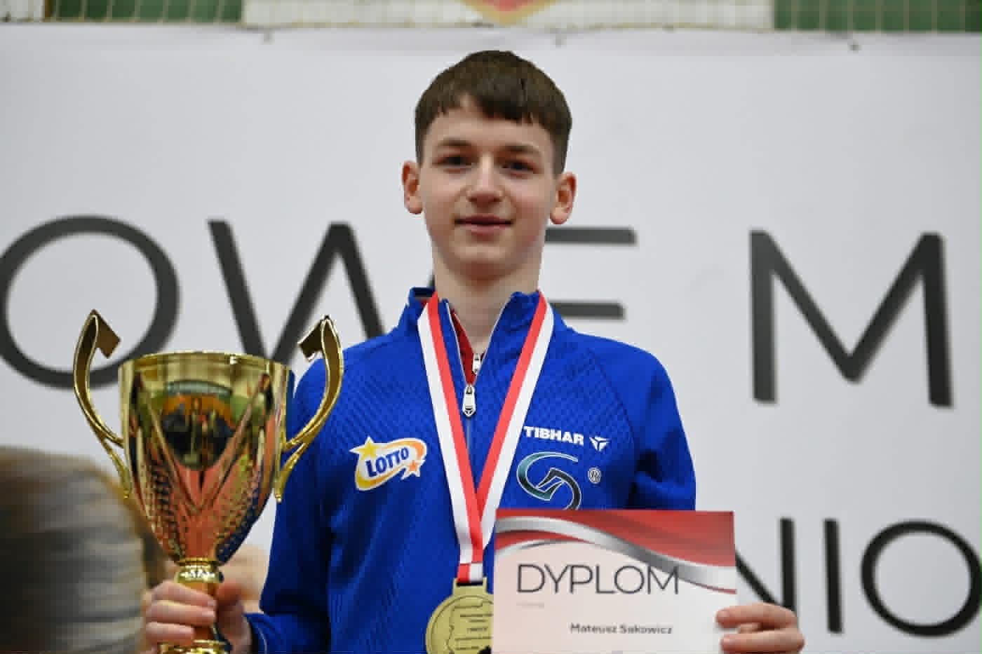 Zdobył cztery medale w mistrzostwach Polski
