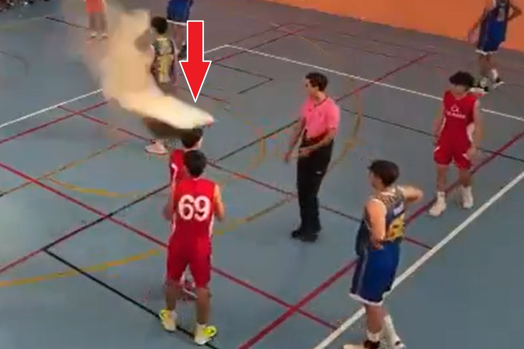 Szokujące sceny. Sufit spadł zawodnikowi na głowę