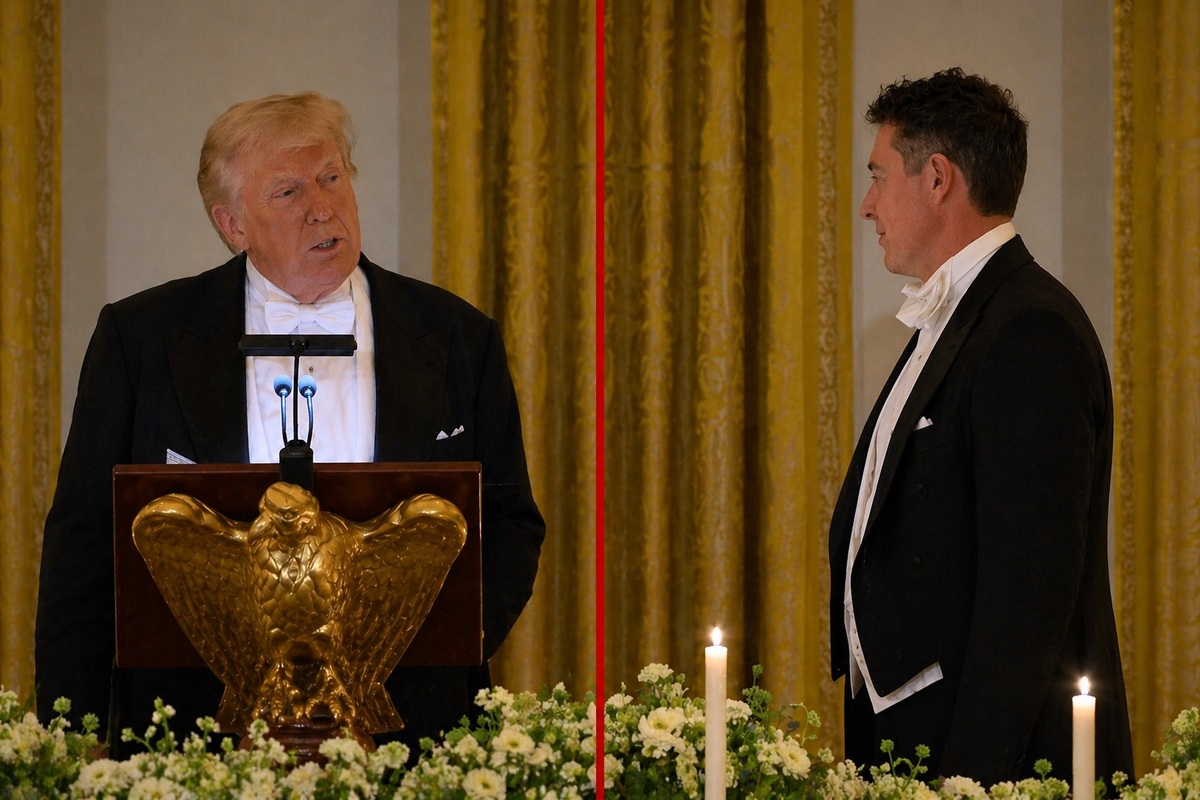 Trump był w trakcie uroczystego przemówienia. Nagle zwrócił się do znanego sportowca