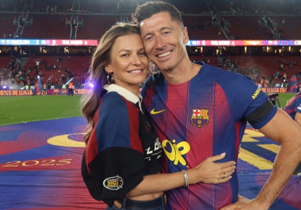 "Kochanie". Lewandowska zwróciła się do męża