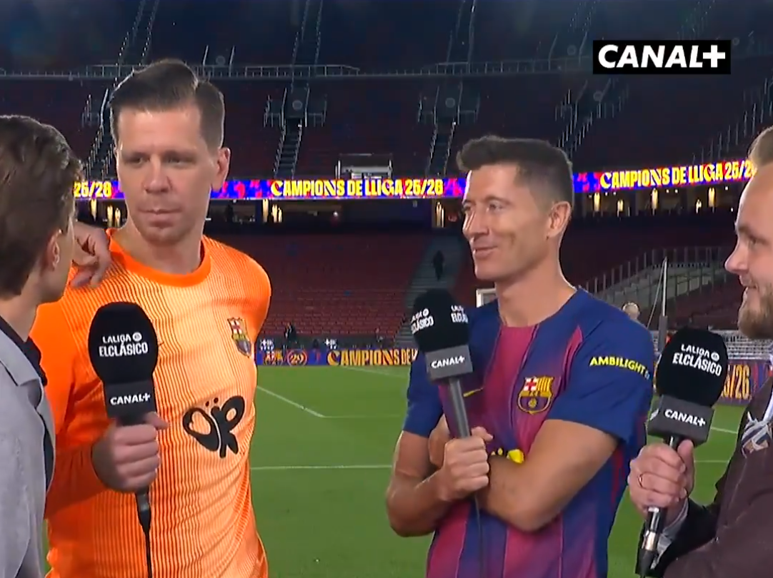 Szczęsny nagle wypalił przed kamerą. "Lewandowski ogłasza"