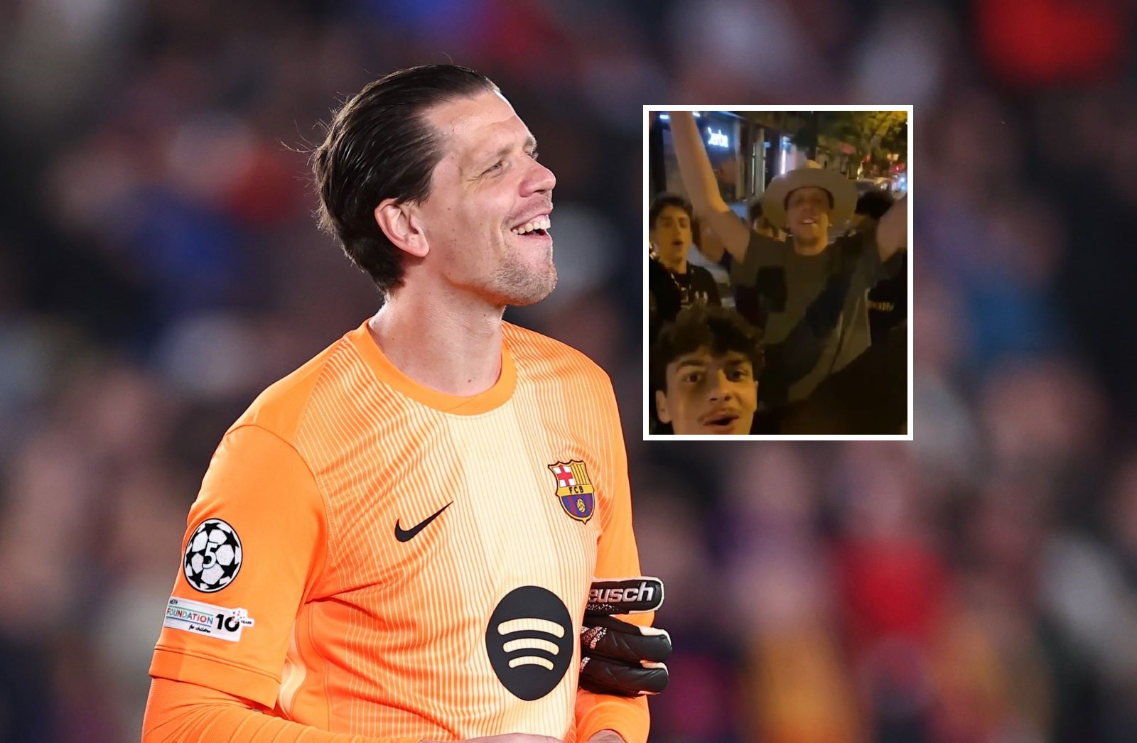 Szczęsny wyszedł do kibiców. Nagrali, co zrobił później