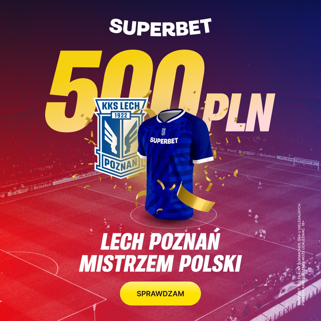 Bukmacher oszalał. Bonus 500 zł za mistrzostwo Lecha!