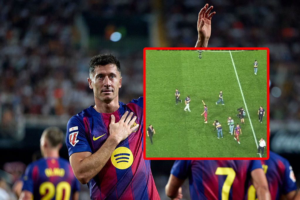 Kibice na stojąco. Tak żegnano Lewandowskiego w Walencji