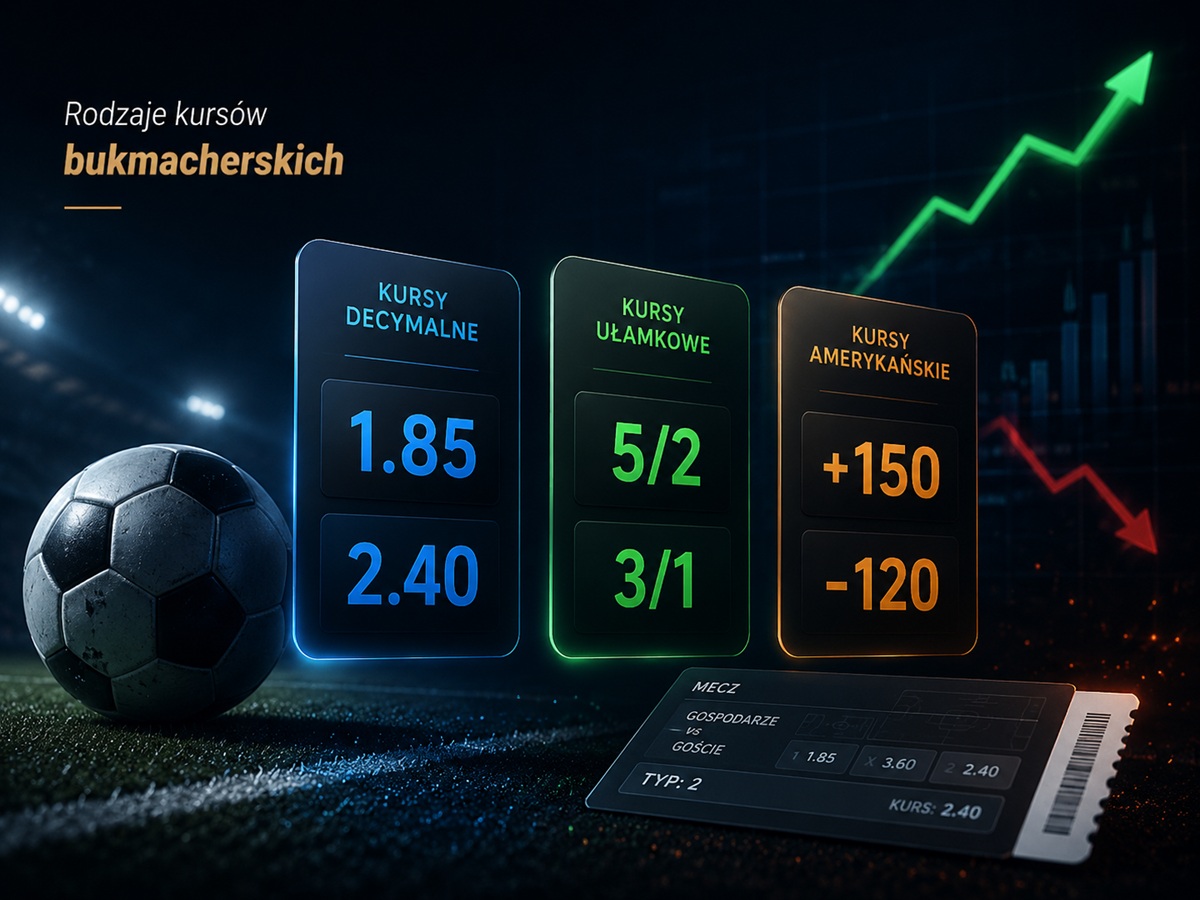 Rodzaje kursów bukmacherskich. Co to są kursy 1X2, under/over oraz BTTS