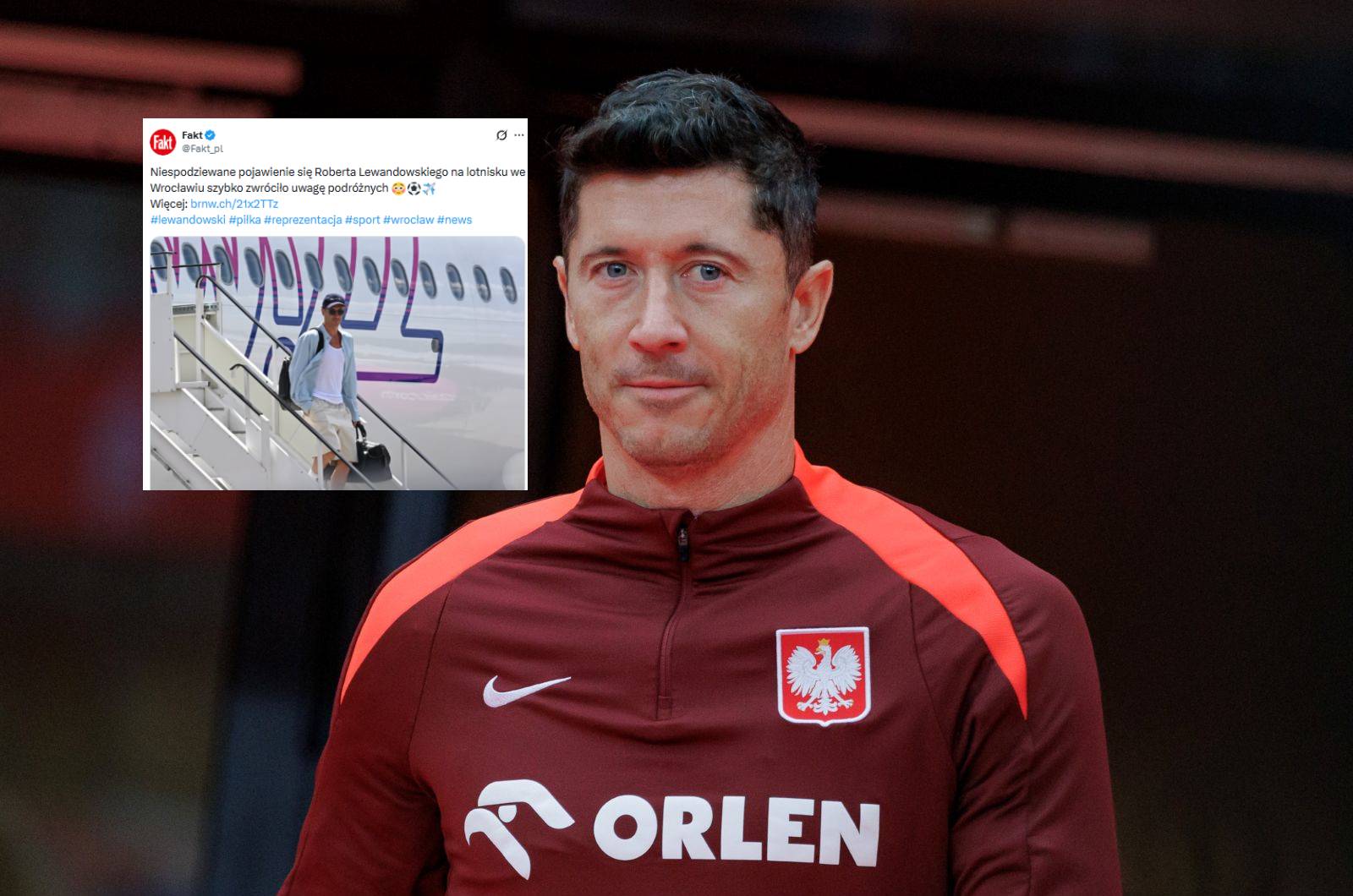 Lewandowski przyleciał do Polski. Uwagę przykuła jedna rzecz