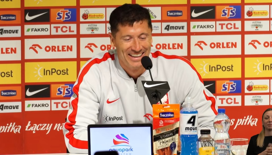 Już po pierwszym pytaniu. Lewandowski aż się zaśmiał