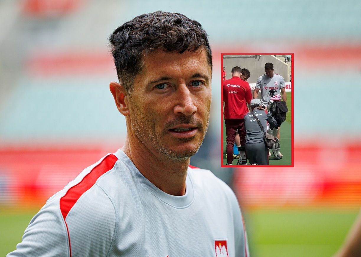 Niespodziewany gość na treningu kadry. Lewandowski od razu podszedł