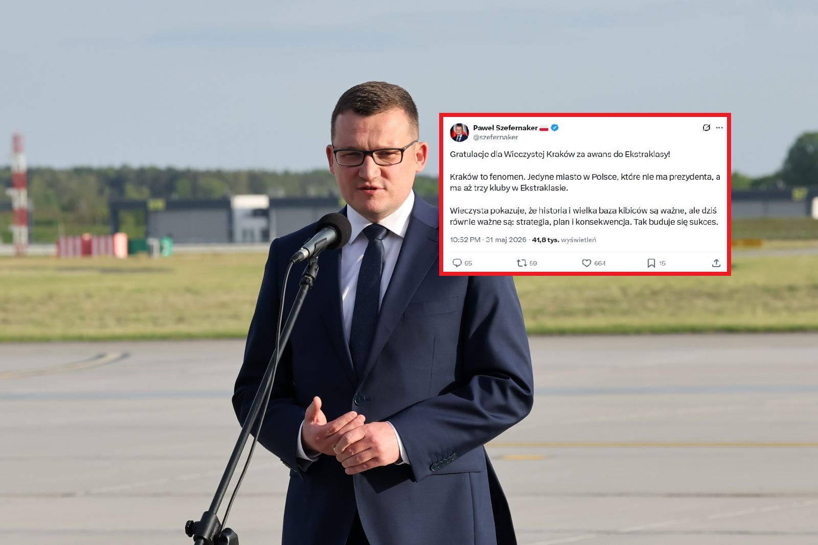 Wieczysta z awansem. A tu nagle wpis szefa gabinetu Nawrockiego