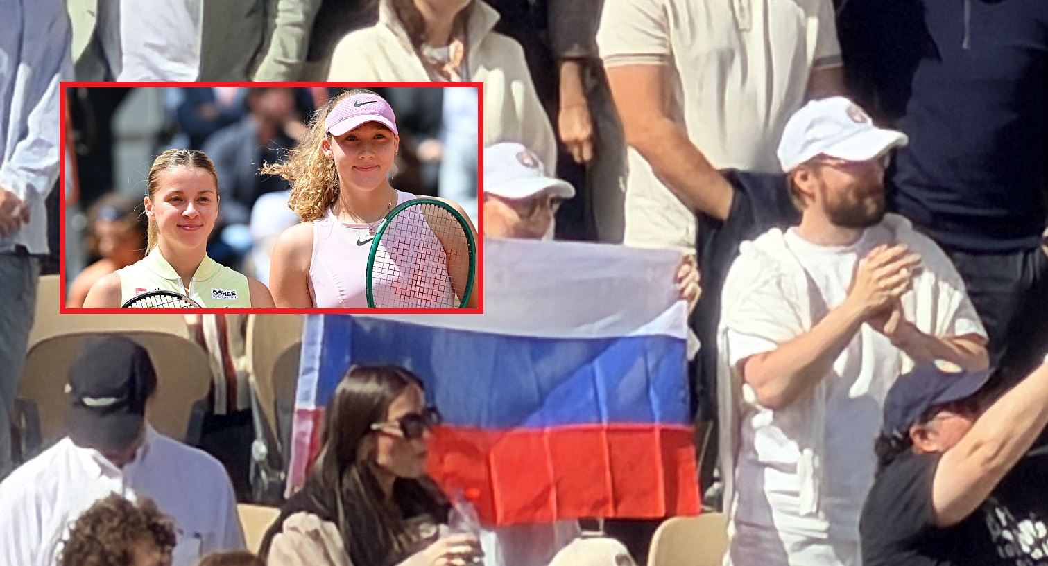 Zawrzało tuż po finale Rolanda Garrosa. Na trybunach pojawiła się rosyjska flaga