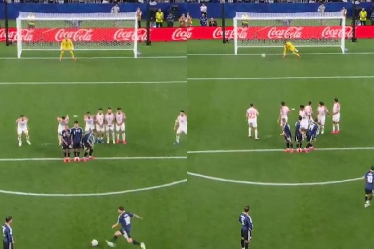 Bramkarz tylko stał. Tak Messi strzelił z rzutu wolnego