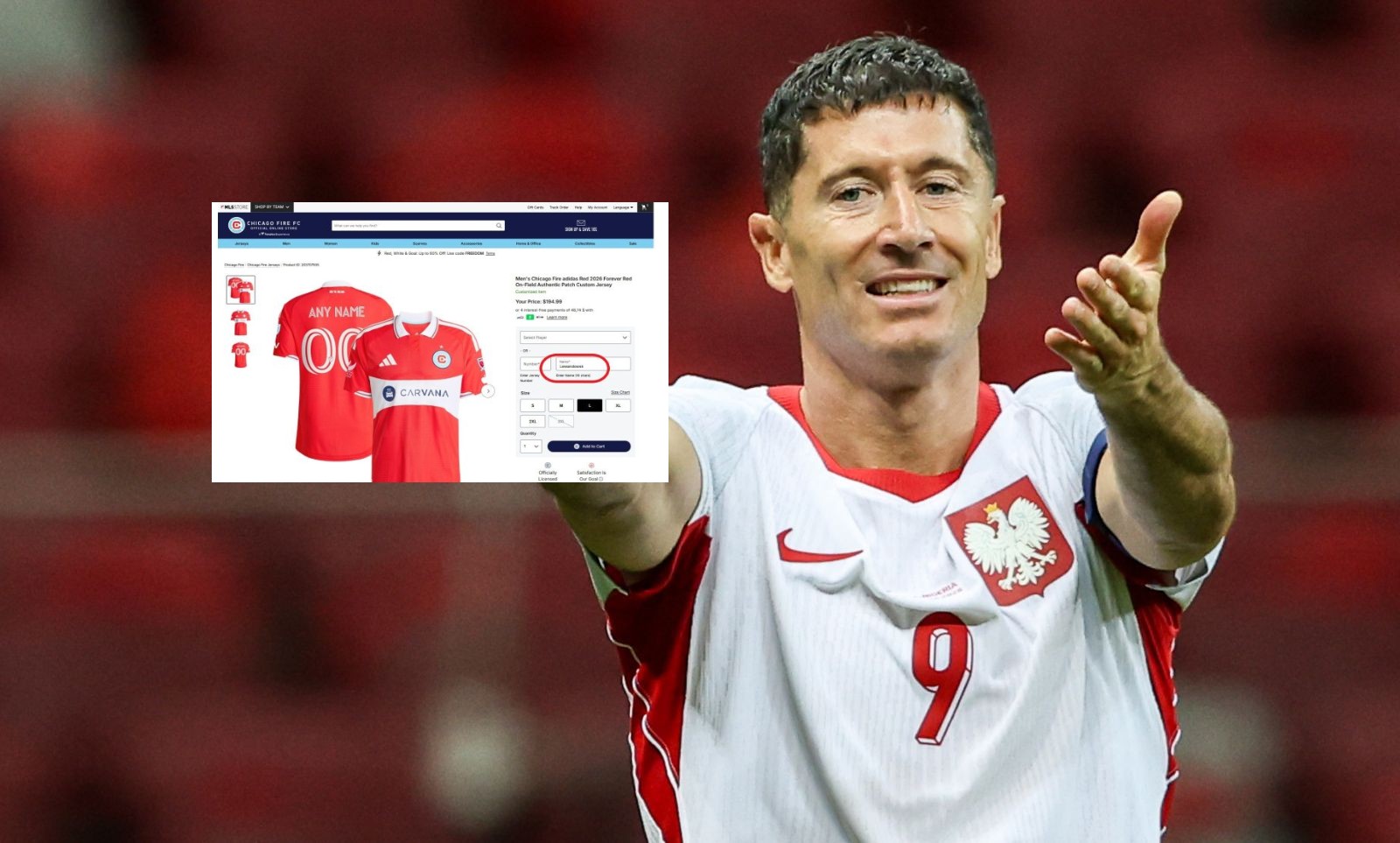 Chcesz kupić koszulkę Lewandowskiego? Amerykanie nie byli na to gotowi
