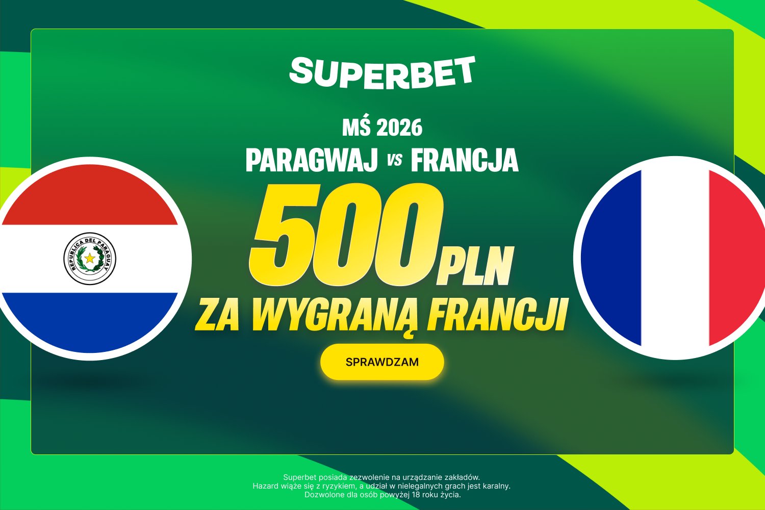 Potężna akcja - kurs 250 na wygraną Francji!