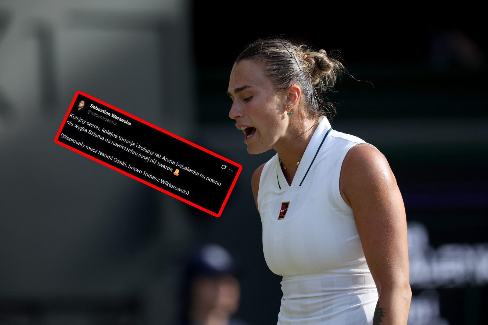 "Nie podlega wątpliwościom". Zawrzało w sieci po porażce Sabalenki na Wimbledonie