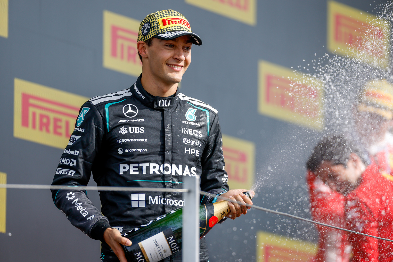 Russell trails Antonelli by 25 points after Italian's car failure at British GP