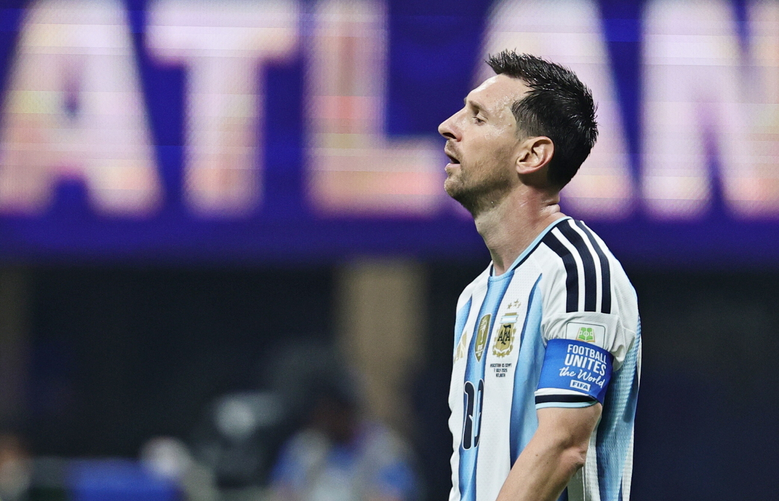 Messi scores against Egypt — nine consecutive World Cup matches with a goal