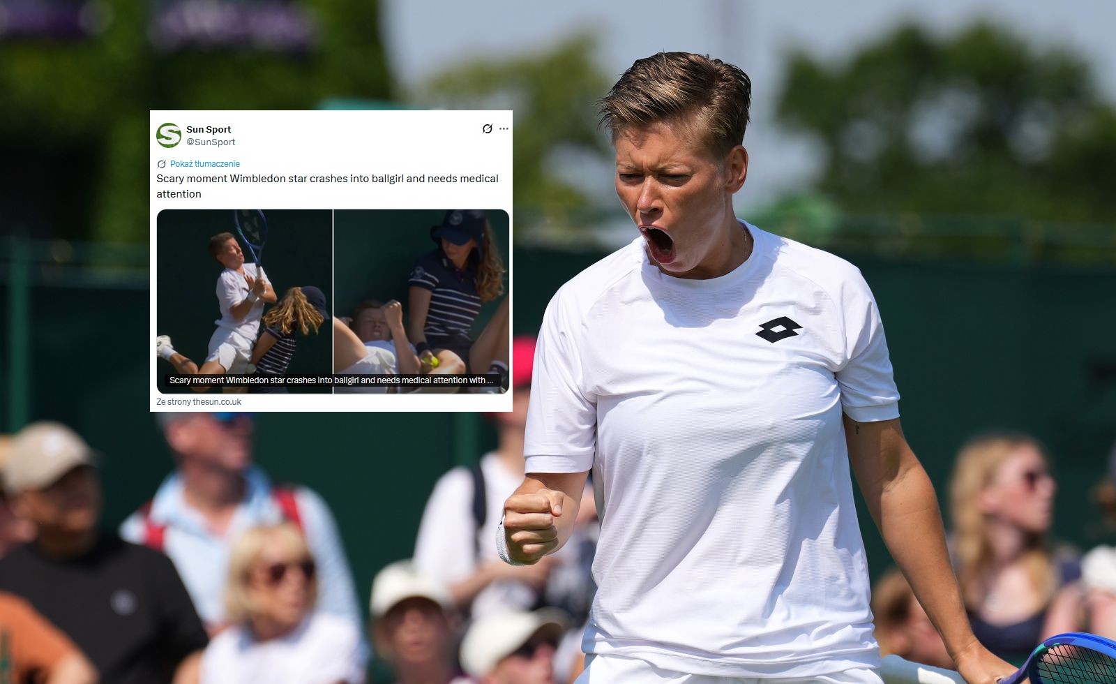 Niepokojące sceny na Wimbledonie. Mecz został przerwany