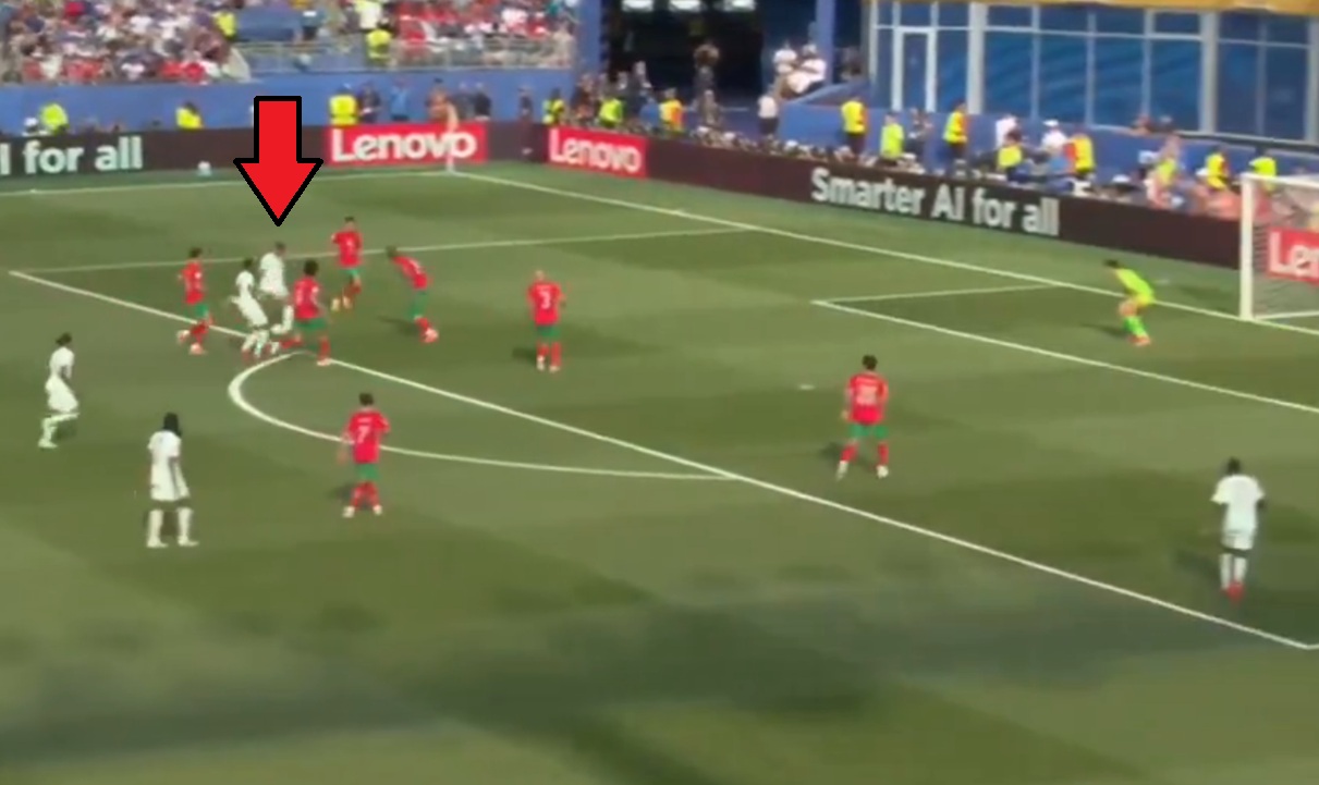 Mbappe strzelił gola Maroku w 60. minucie pięknym uderzeniem