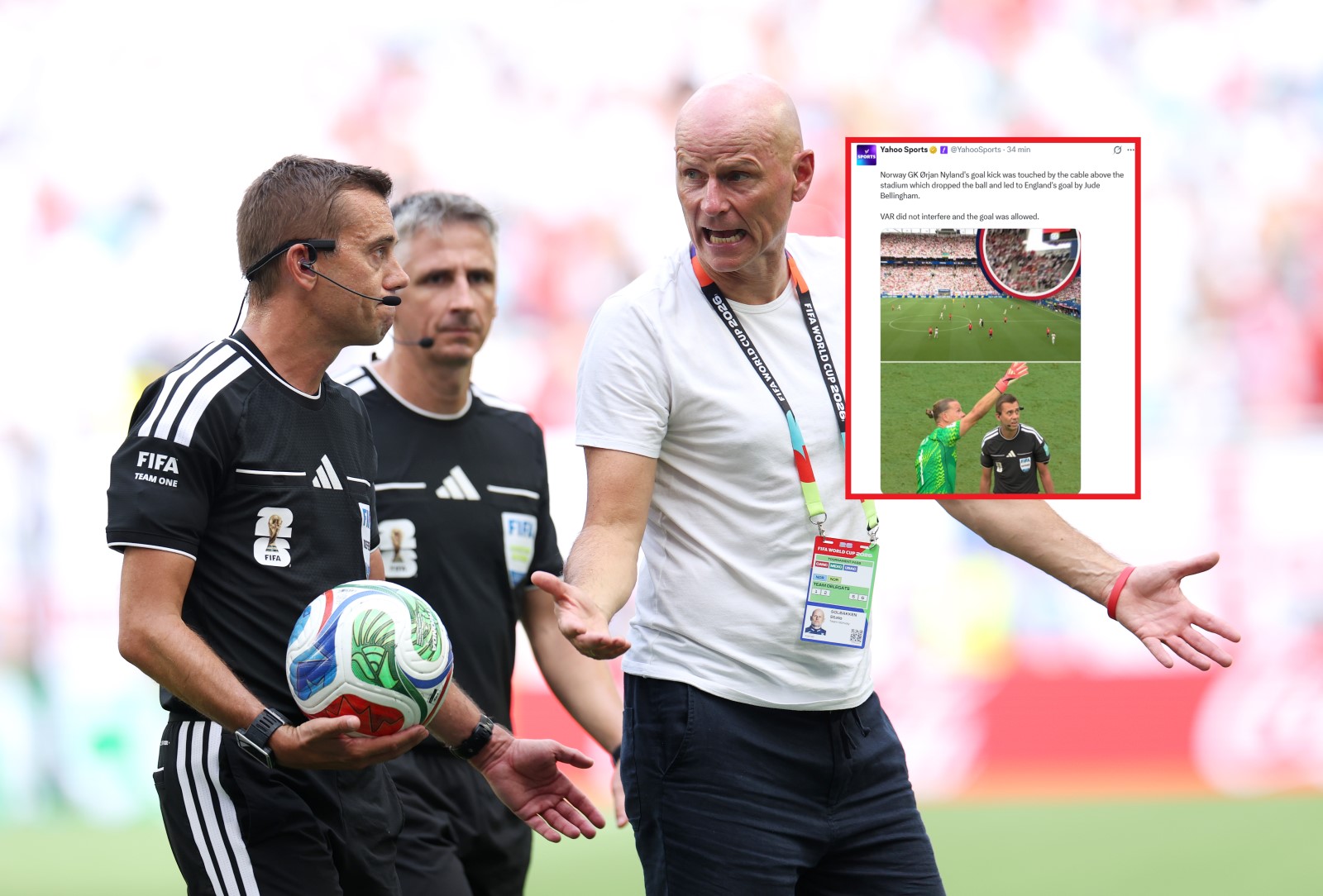 Norway Protest 1-1 Equaliser Against England — Ball Hit Camera Wire, They Claim