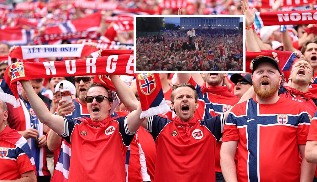 Niesamowite tłumy! Tylu Norwegów oglądało ostatni mecz na ulicach Oslo
