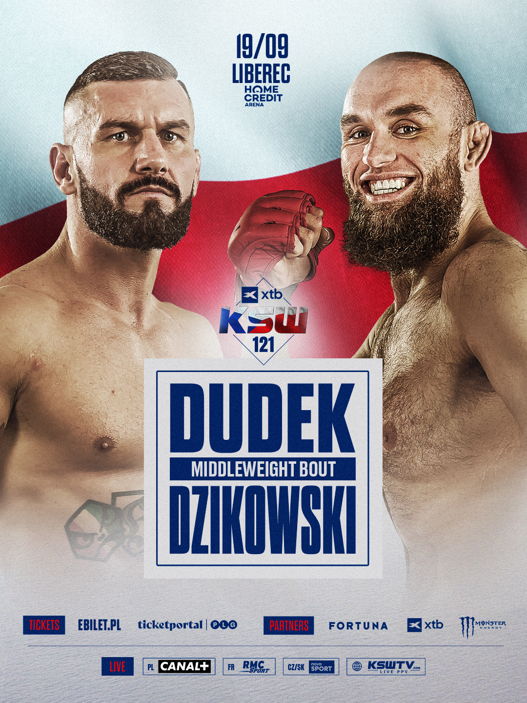 KSW 121: Dudek vs Dzikowski middleweight fight set for 19 September in Liberec