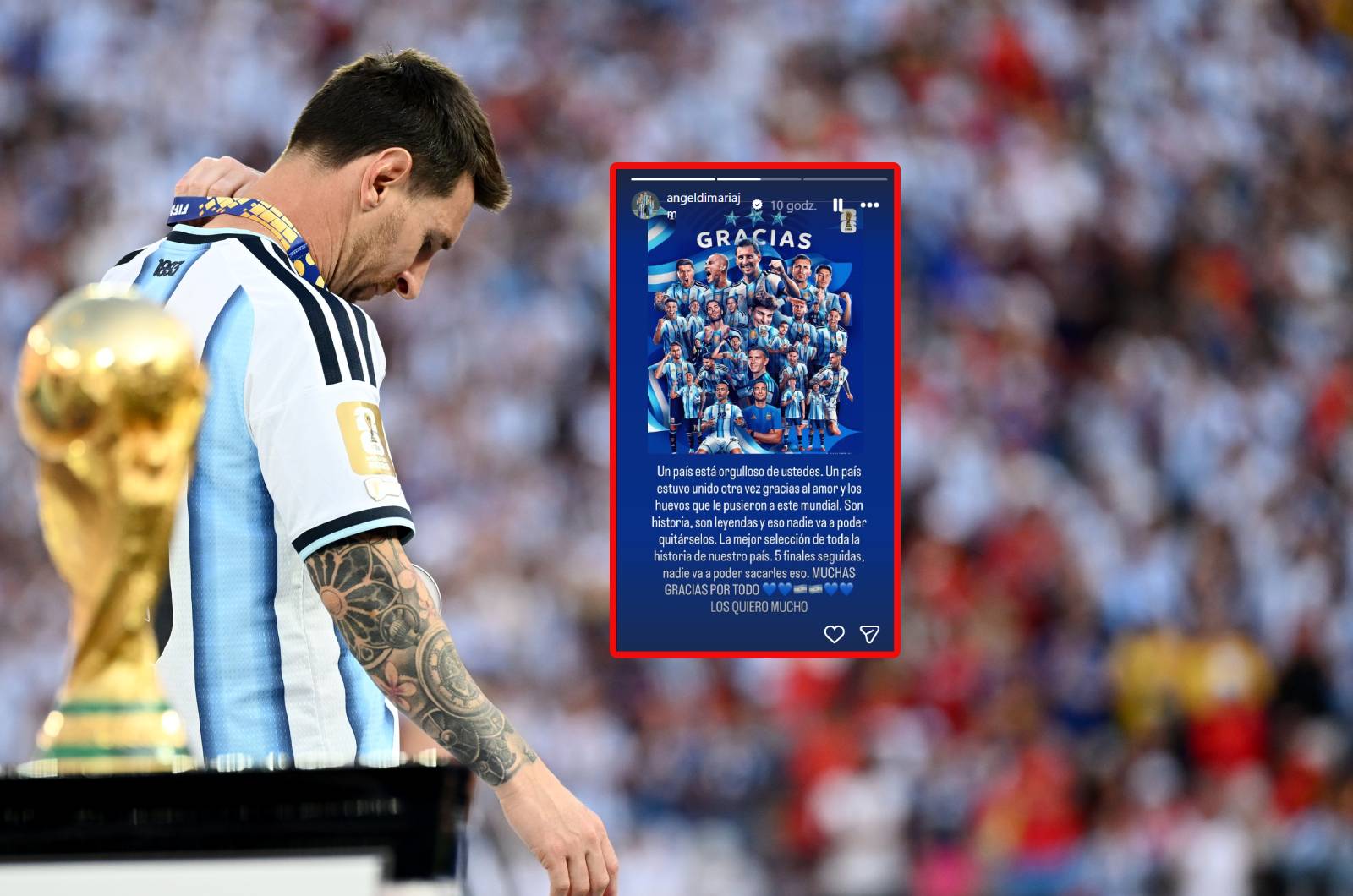 Di Maria zamieścił wpis po finale MŚ. Wymowne słowa