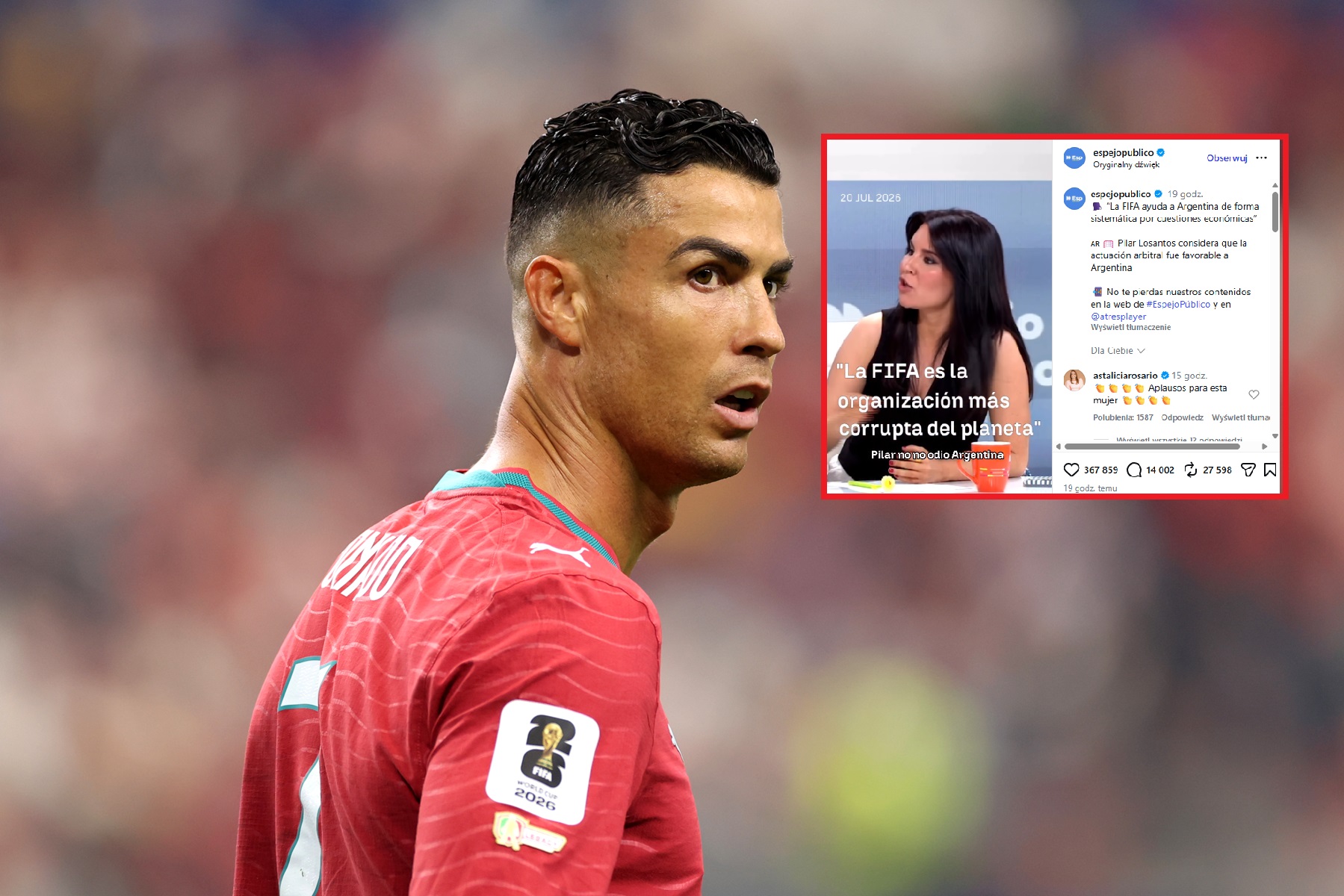 Poruszenie w sieci. Tylko spójrz, jaki post polubił Ronaldo