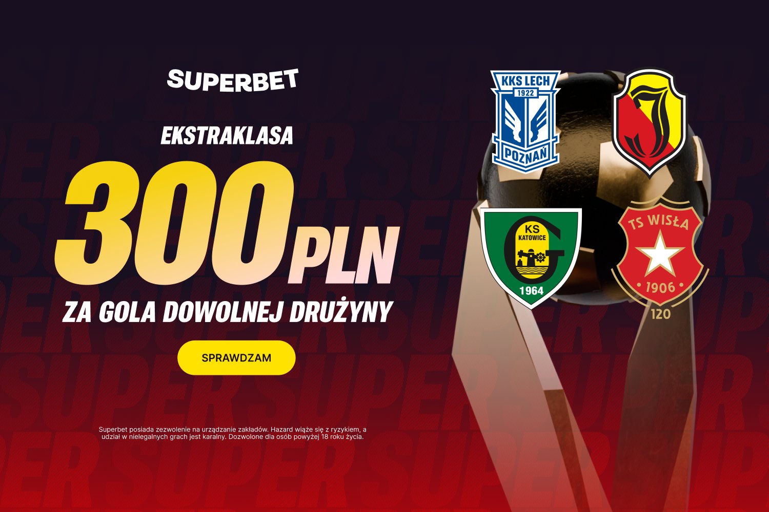 Hit! Kurs 150.00 na gola dowolnej drużyny w 2. kolejce Ekstraklasy