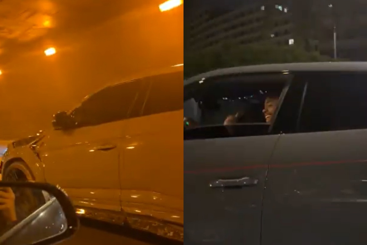 Filmował luksusowe auto. Nagle kierowca opuścił szybę
