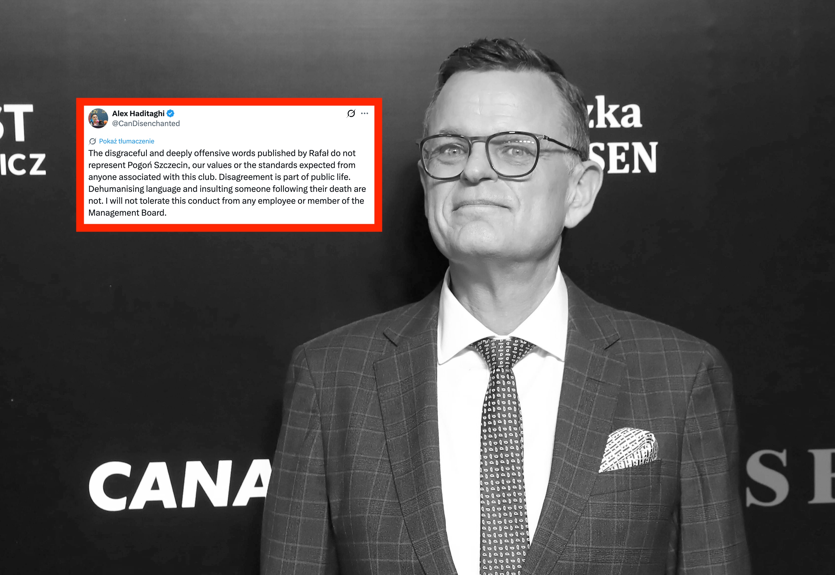 Wulgarne słowa po śmierci Morozowskiego. "Natychmiastowe rozwiązanie umowy"