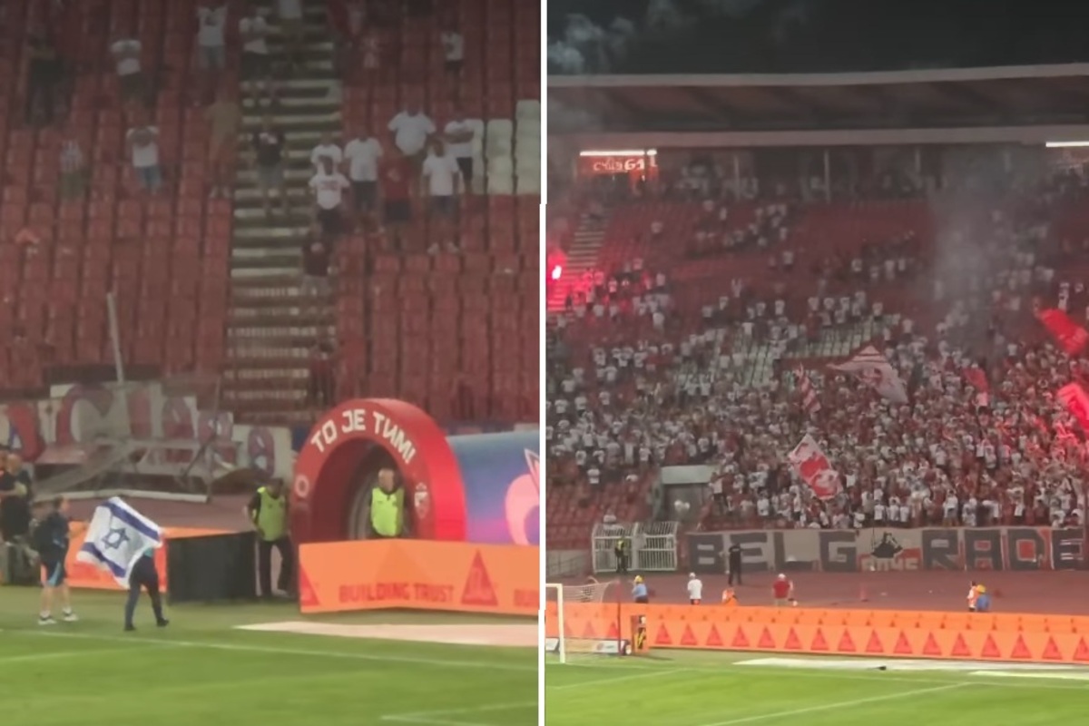 Wyciągnęła izraelską flagę. Kibice wpadli w furię