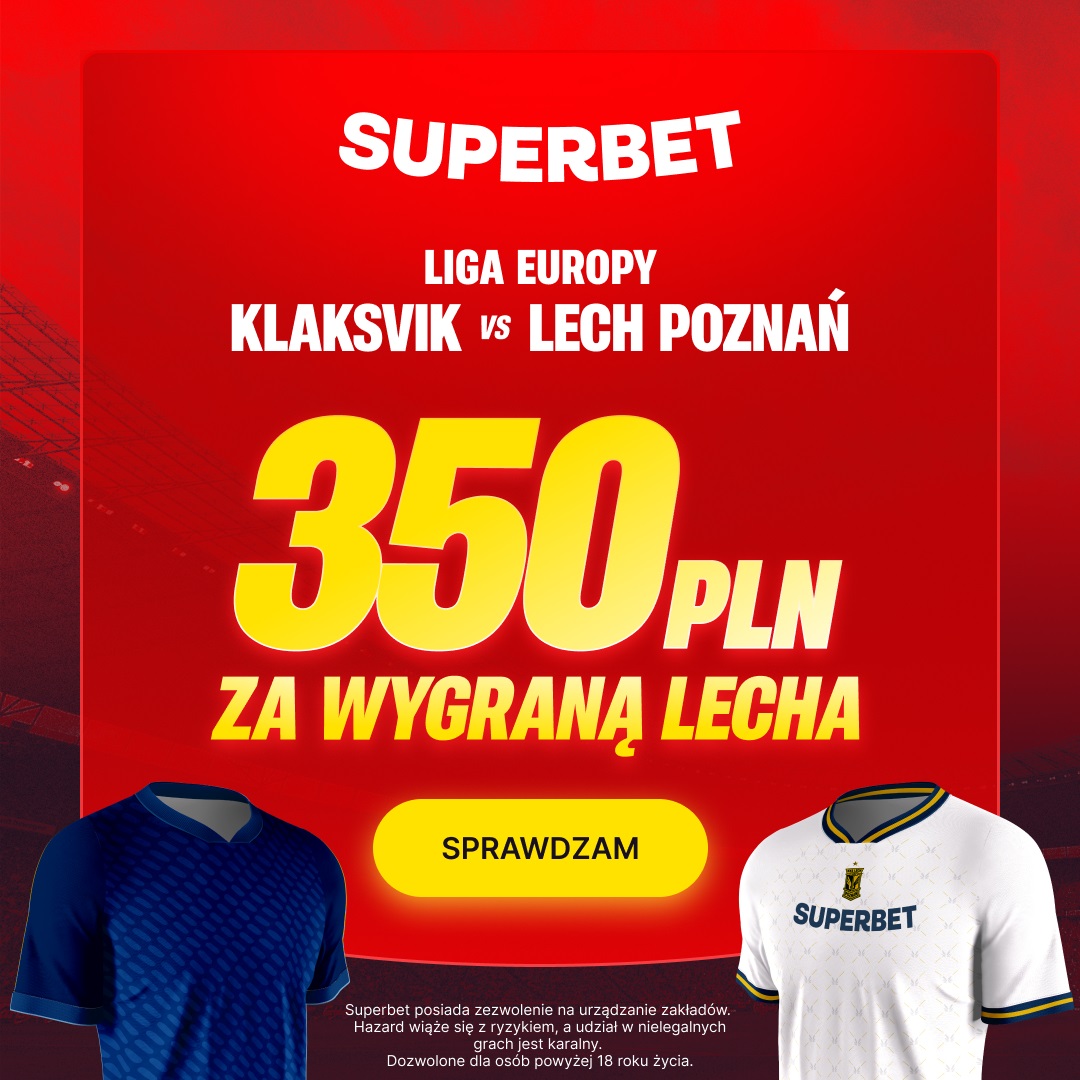 Lech wygra z Klaksvik? Odbierz 350 zł bonusu
