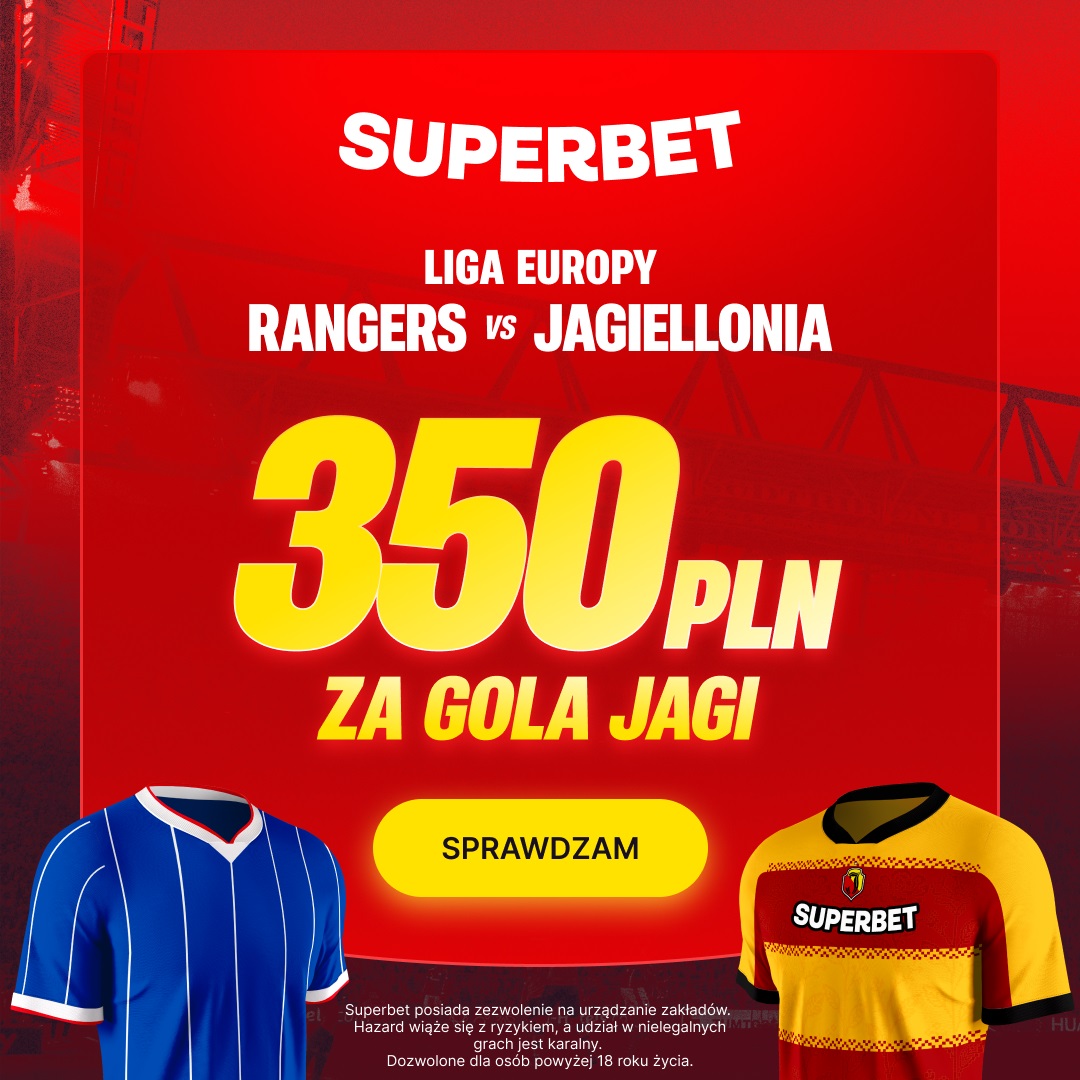 350 zł bonusu za gola Jagiellonii. Odbierz w szalonej ofercie
