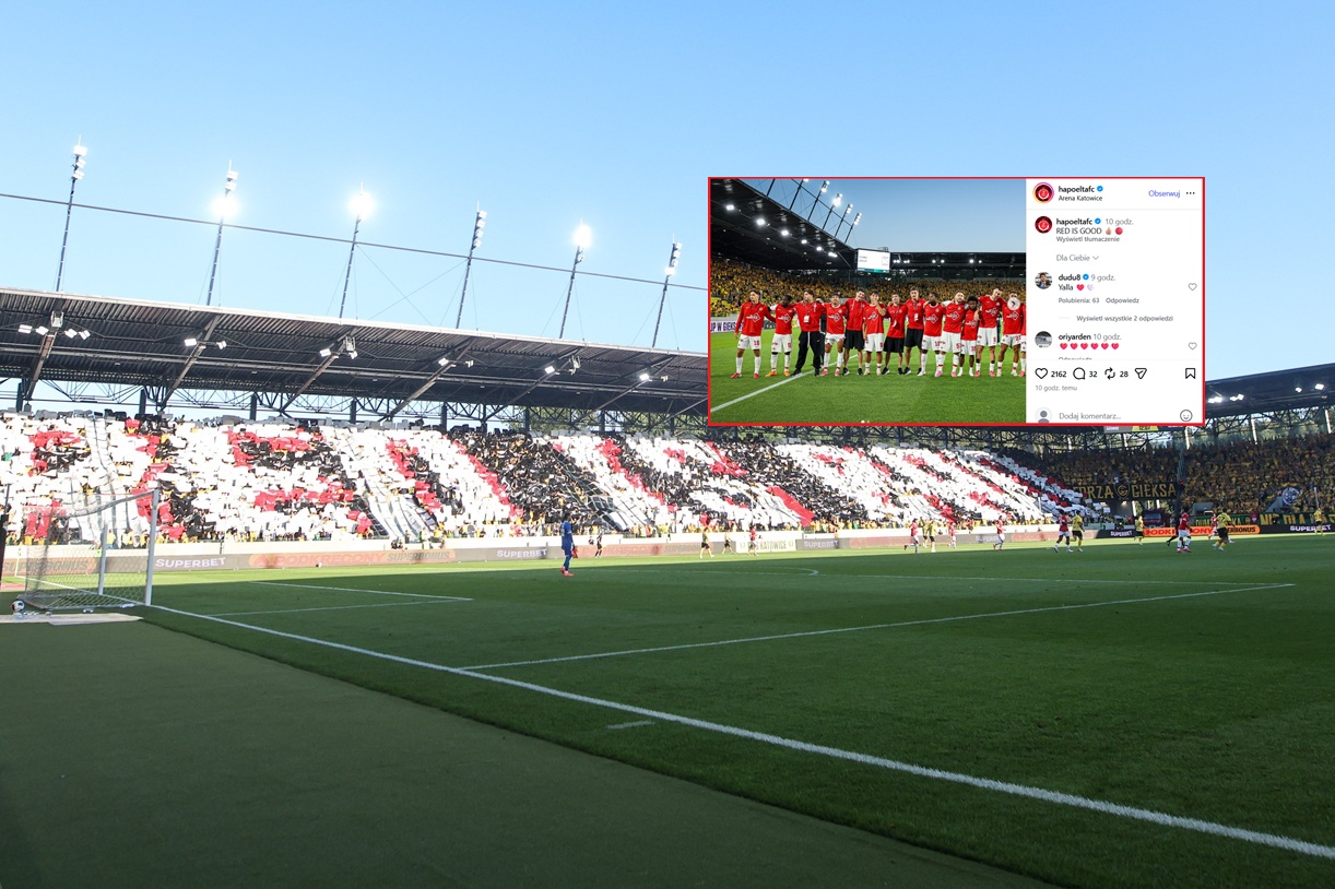 Kibice GKS-u wywiesili transparent. Tak odpowiedział im Hapoel