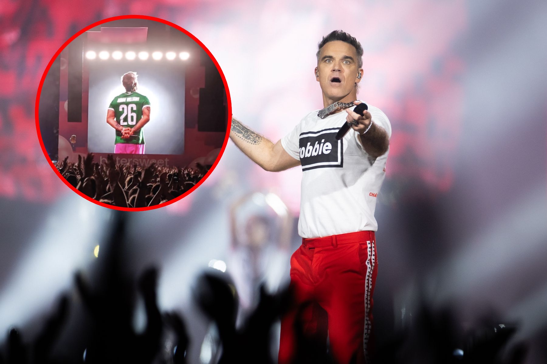 To nie fotomontaż. Robbie Williams w koszulce polskiego klubu