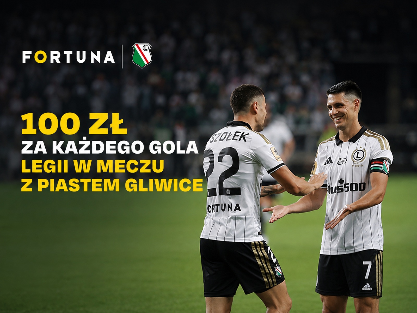 Piast - Legia: Bukmacher płaci 100 zł za każdego gola Legii | Ekstraklasa 22.08