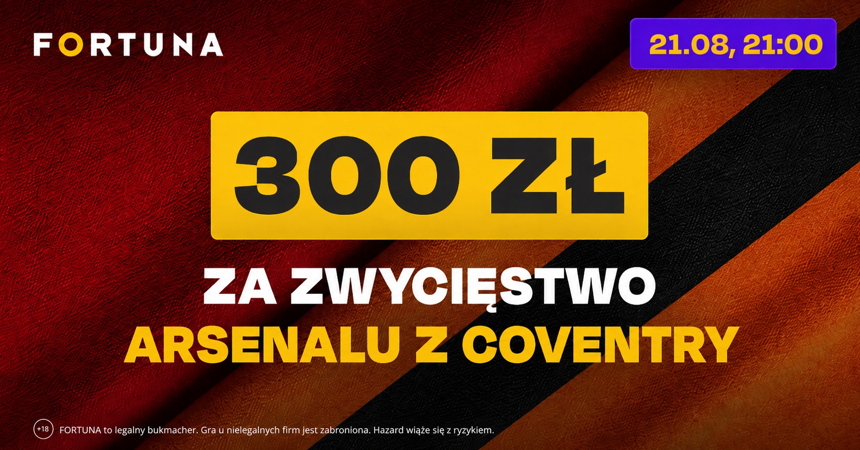 Arsenal - Coventry na start sezonu Premier League z bonusem do 300 PLN