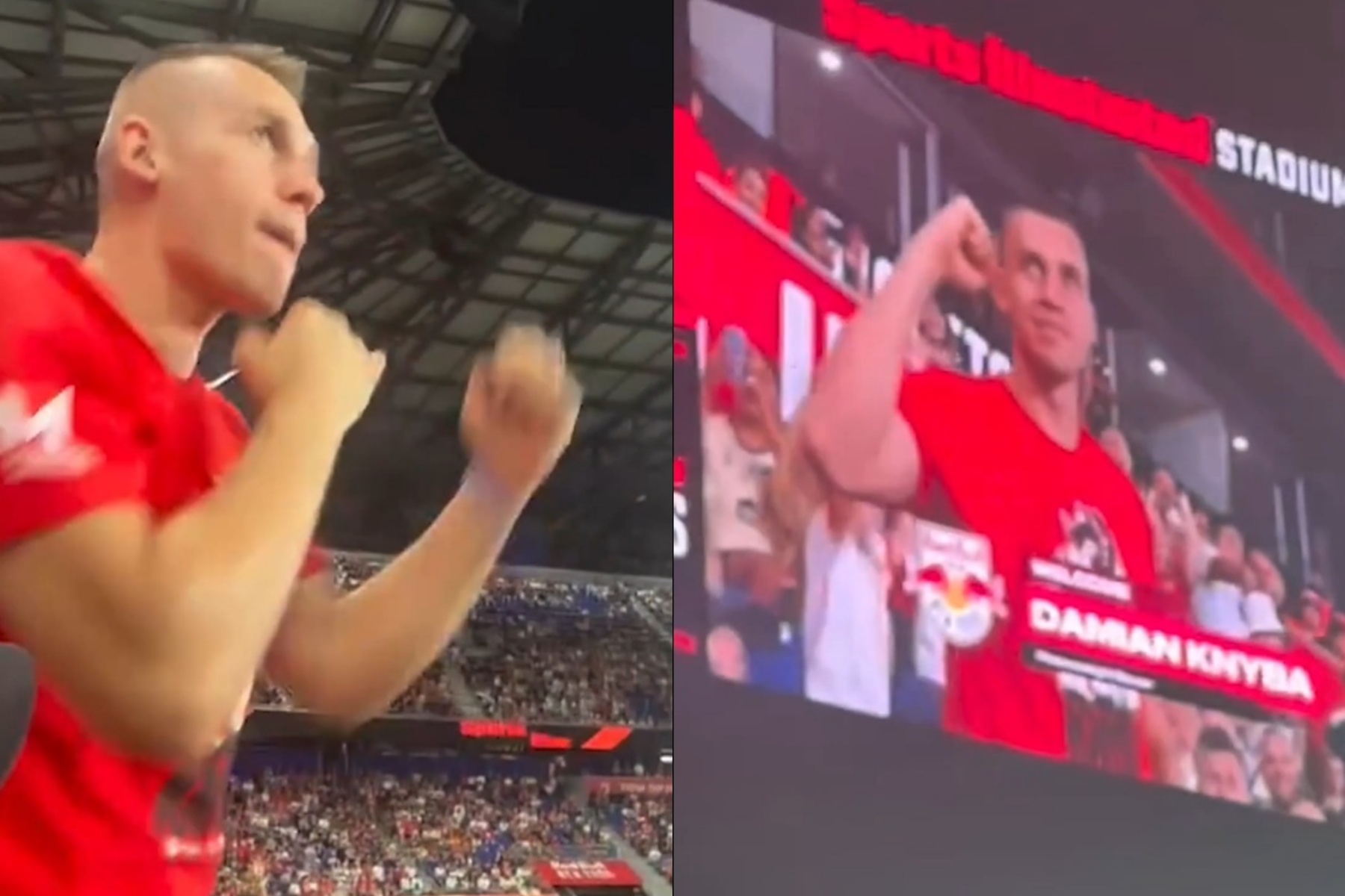 Oto, kto pojawił się na meczu Lewandowskiego. Pokazali go na telebimie