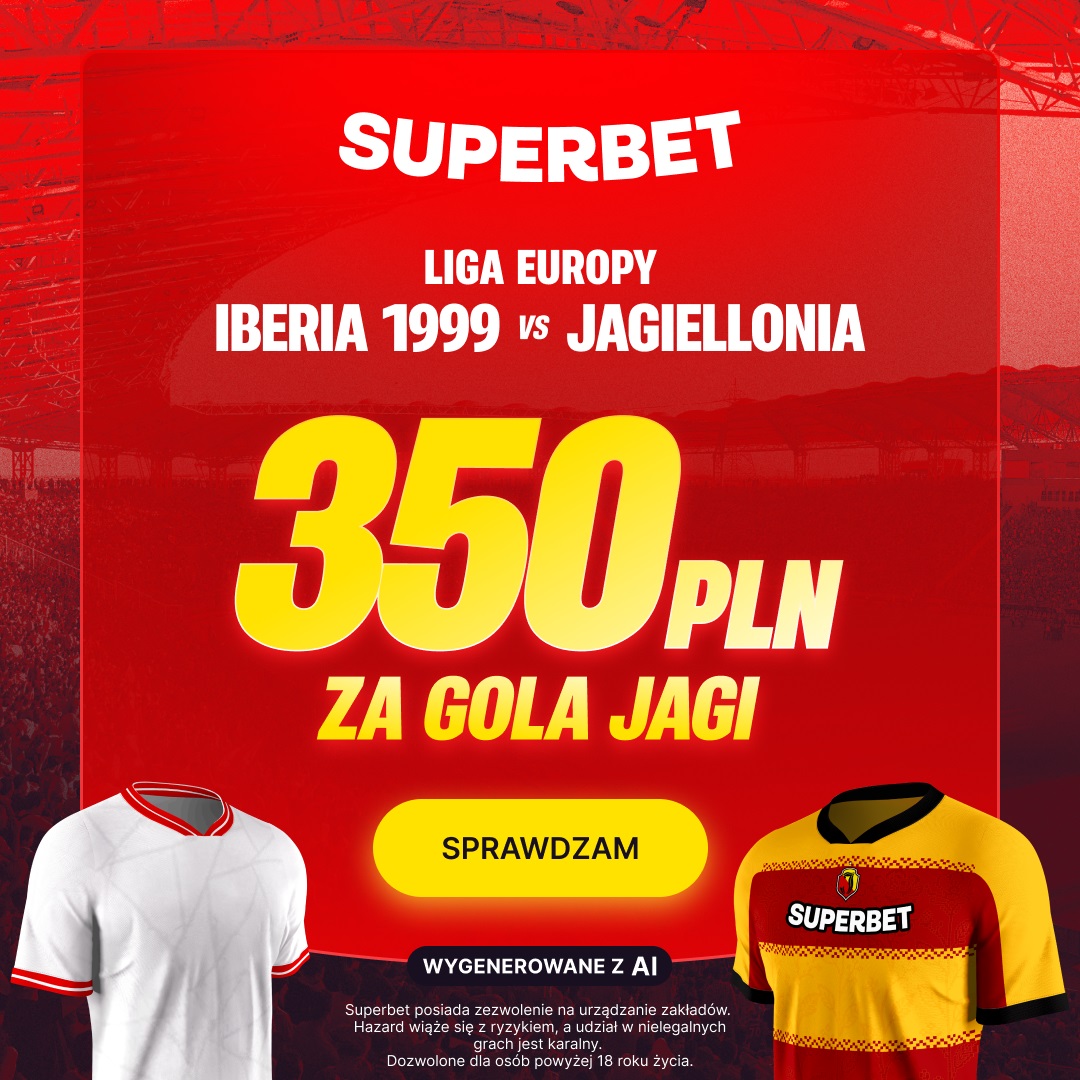 Hit! Kurs 175.00 na gola Jagiellonii w rewanżu z Iberią