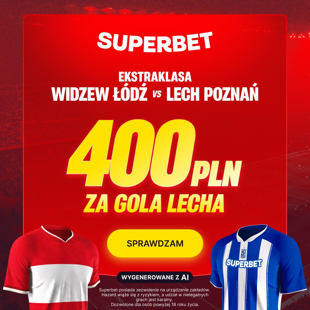 400 zł bonusu za gola Lecha Poznań! Szalony kurs 200.00!