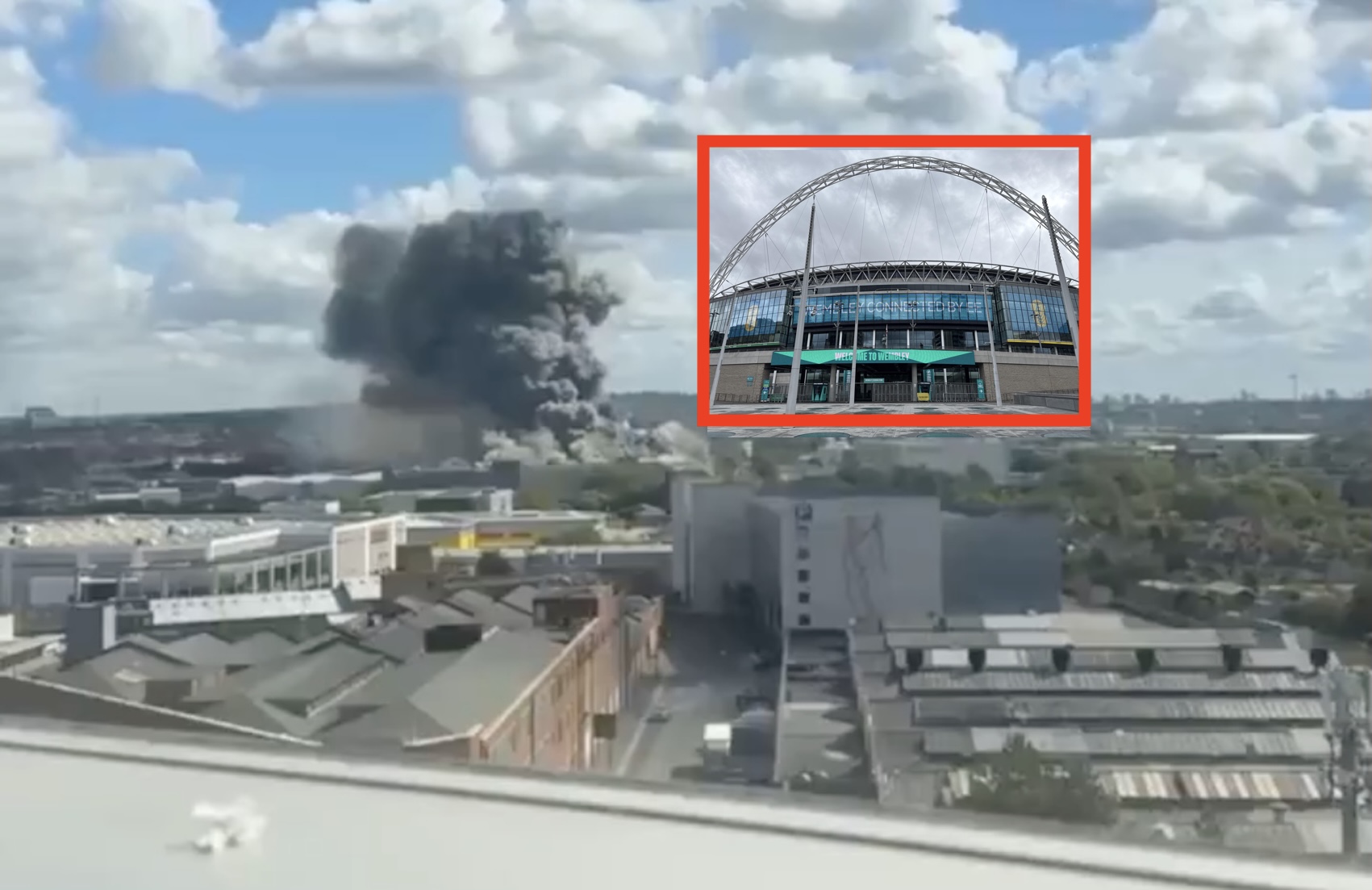 Ogromny pożar w pobliżu Wembley. Komunikacyjny chaos tuż przed głośną galą