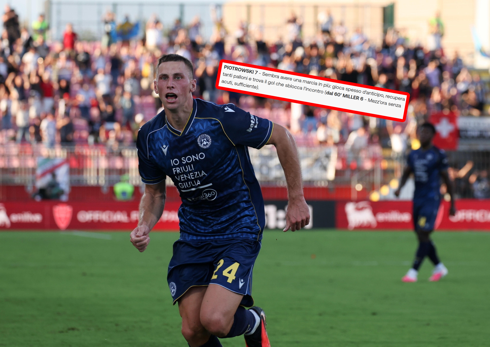 Jeden z najlepszych w zespole. Włosi docenili Polaka po golu w Serie A