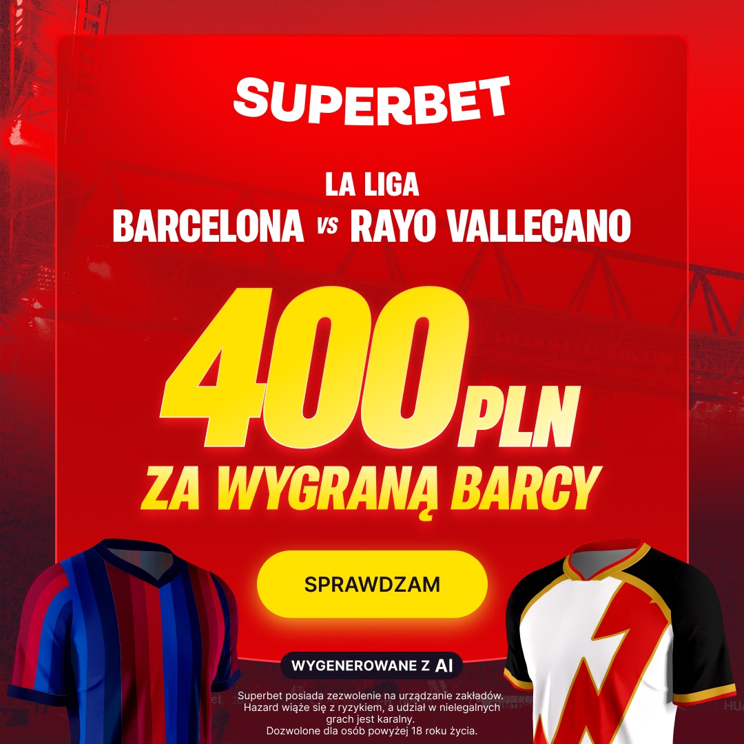 Hit na poniedziałe. Bonus 400 zł za wygraną Barcelony