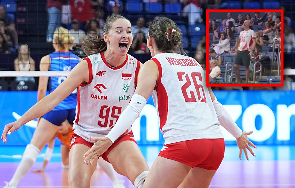Jeden kibic wyróżniał się na meczu Polek. Wiadomo, kim jest