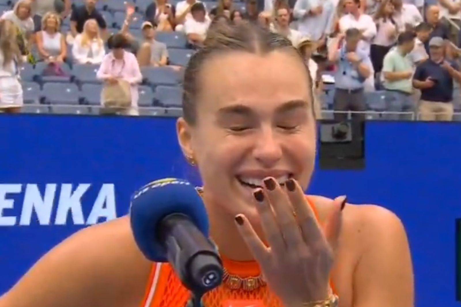 Sceny na US Open. Sabalenka aż parsknęła śmiechem