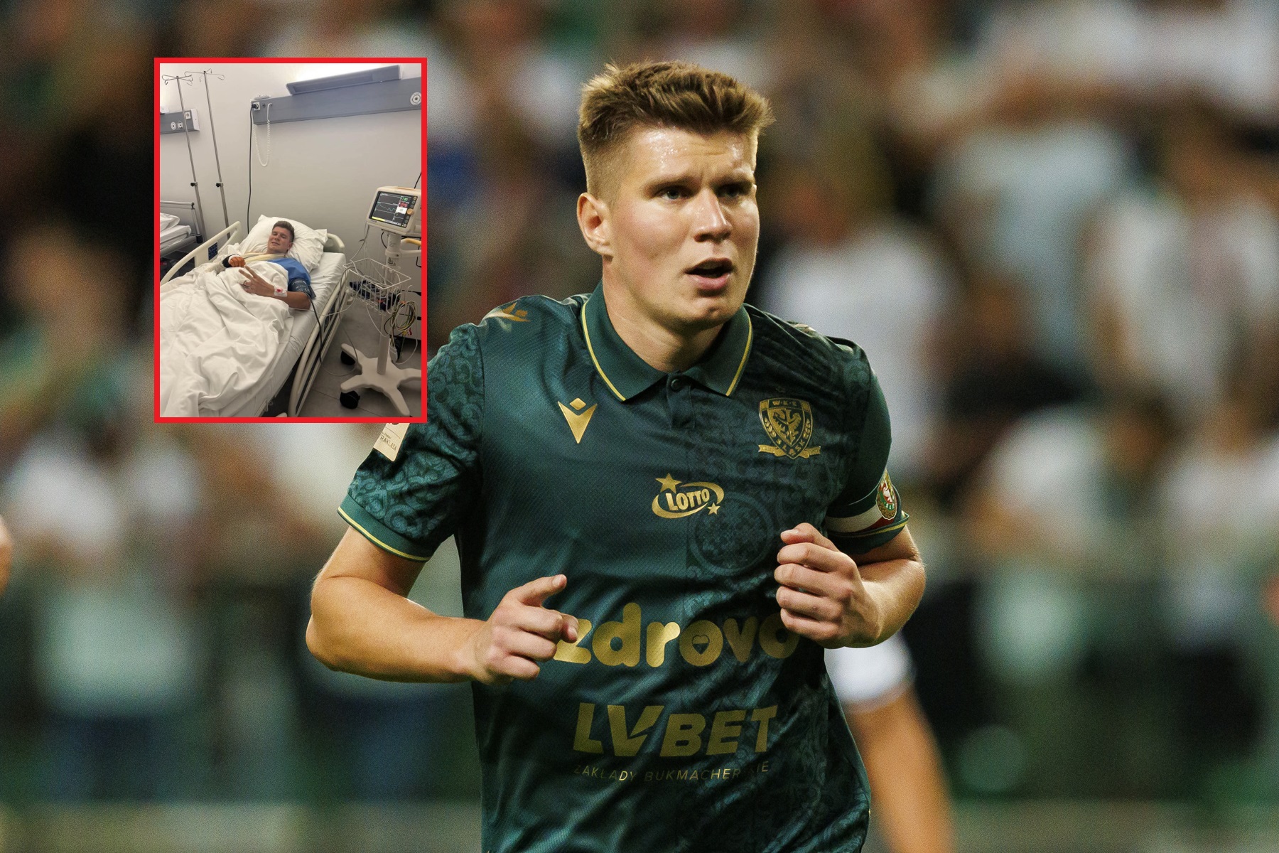 Była 23:02. Śląsk pokazał zdjęcie ze szpitala. "Cały Wrocław na Ciebie czeka"