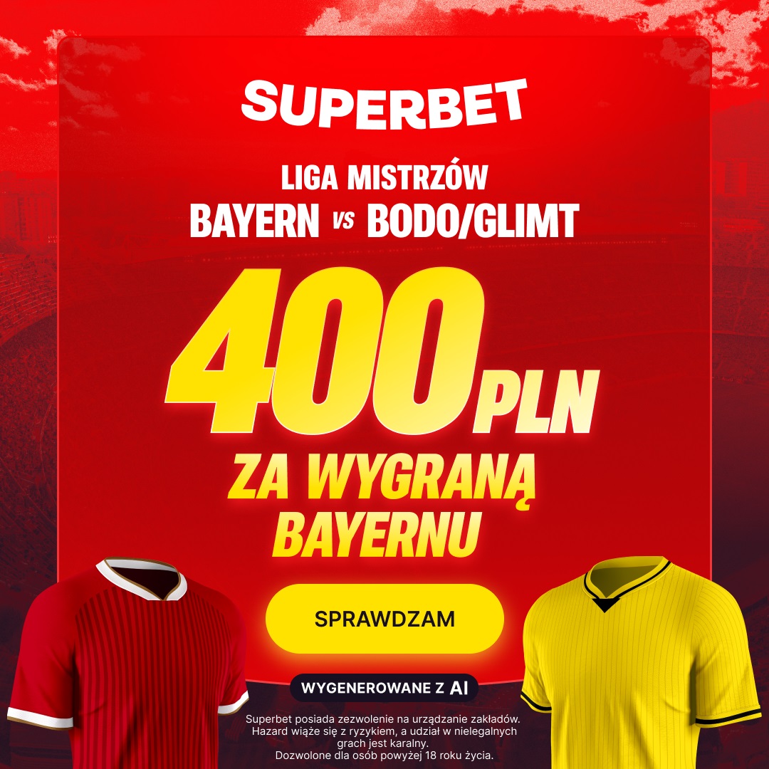 Szalona oferta! 400 zł za wygraną Bayernu w Lidze Mistrzów