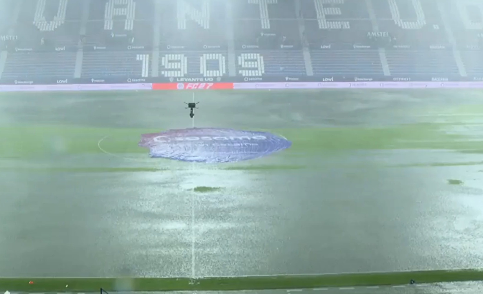 Cały stadion zalany. Mecz La Ligi przełożony