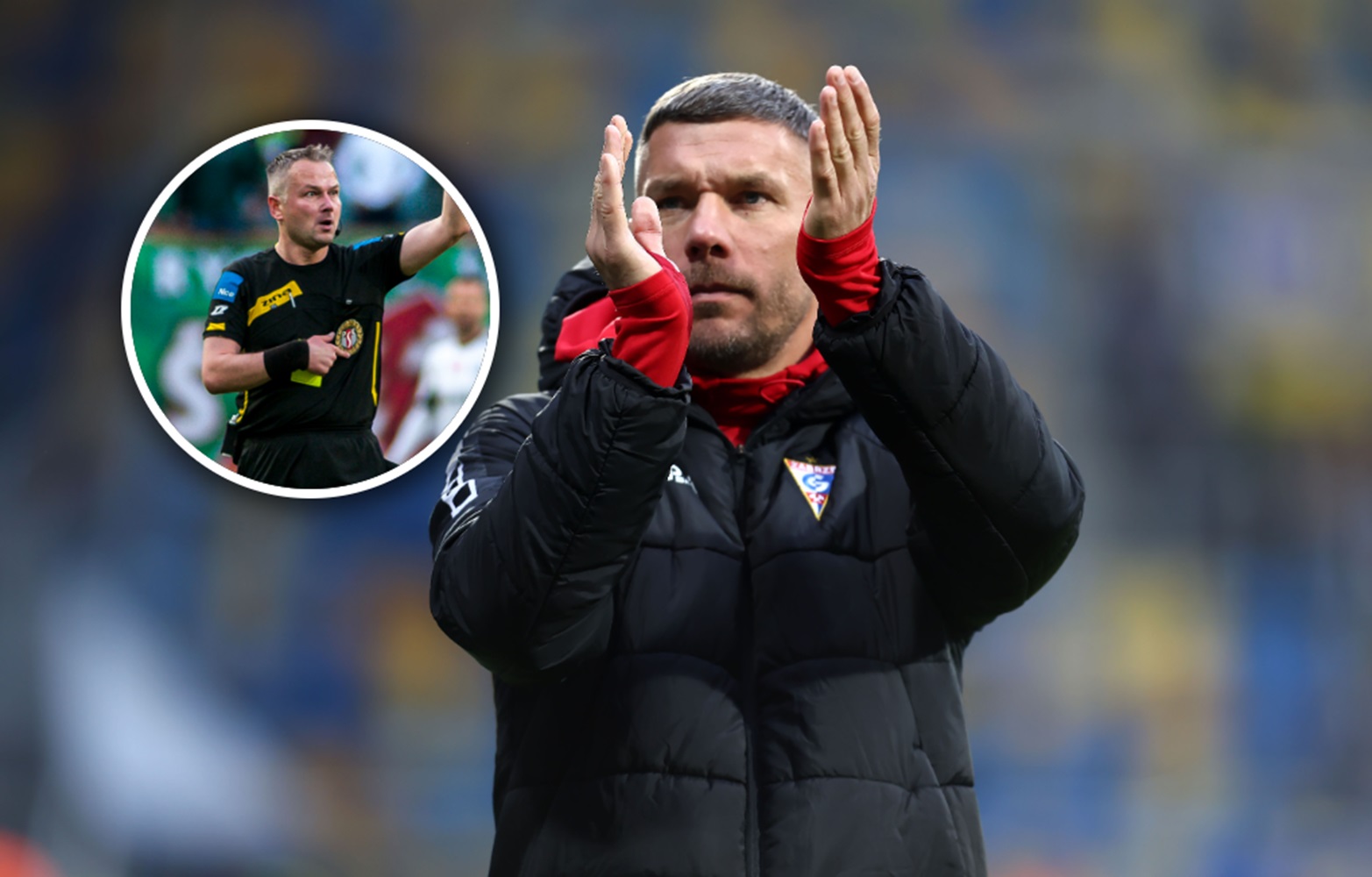 Wystarczyły dwa słowa. Podolski zadrwił z byłego sędziego